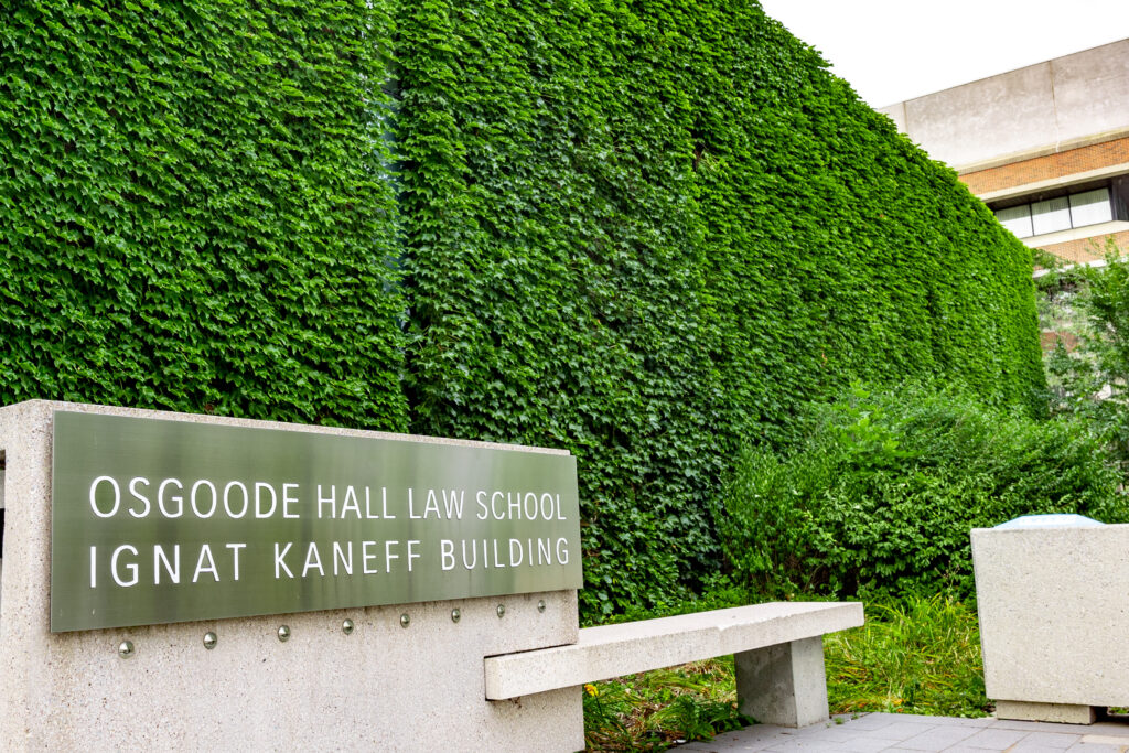 osgoode sign at the front entrance